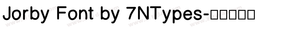 Jorby Font by 7NTypes字体转换